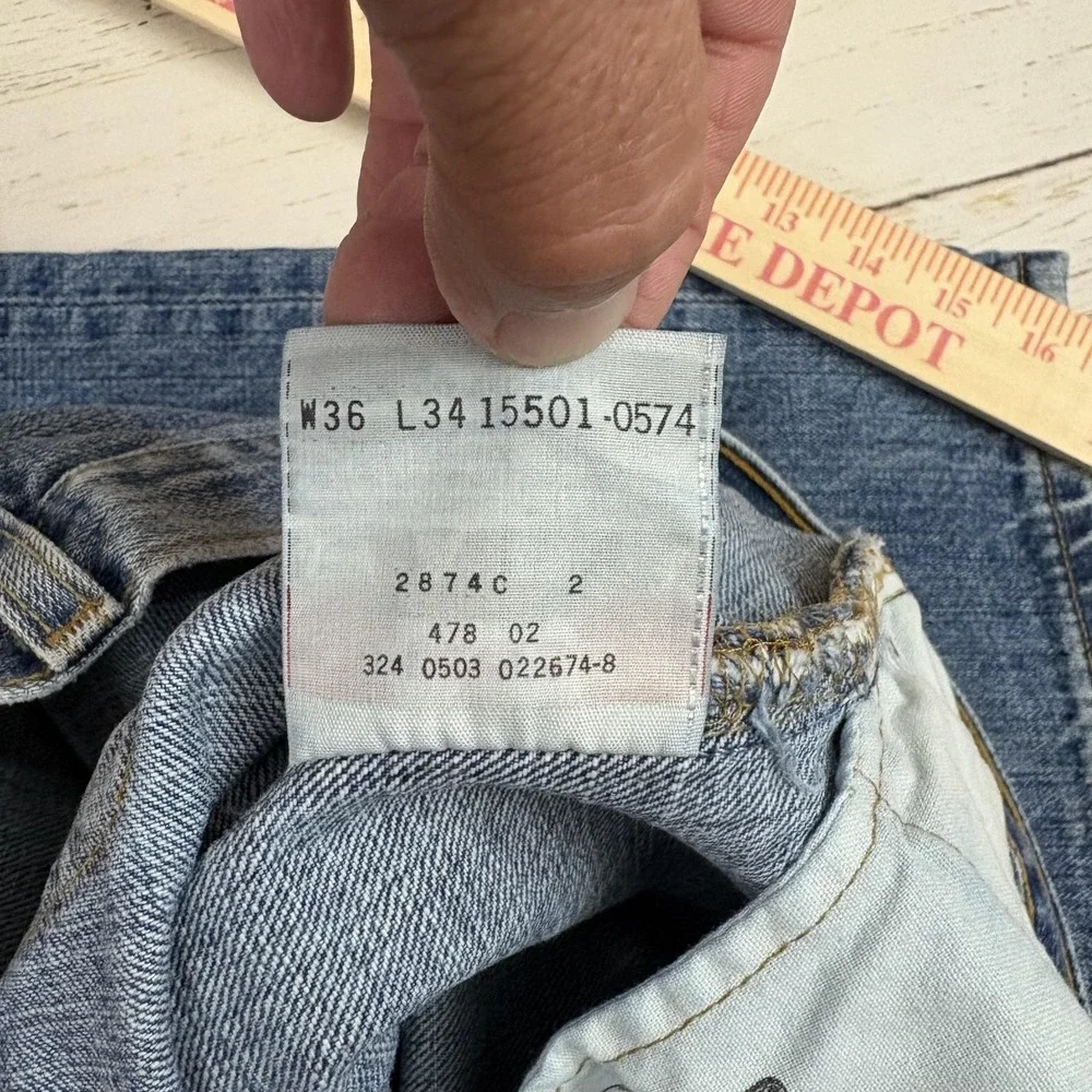 Vintage Levi's 501 Jeans Mens 36x34 Blue Denim Medium Wash